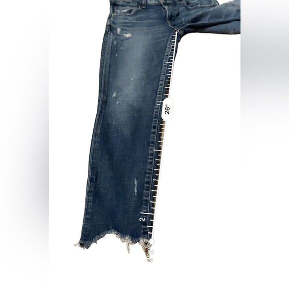 Moussy Vintage Glendele Skinny Leg Distressed Raw Hem Jeans Sz 27 - Picture 13 of 13